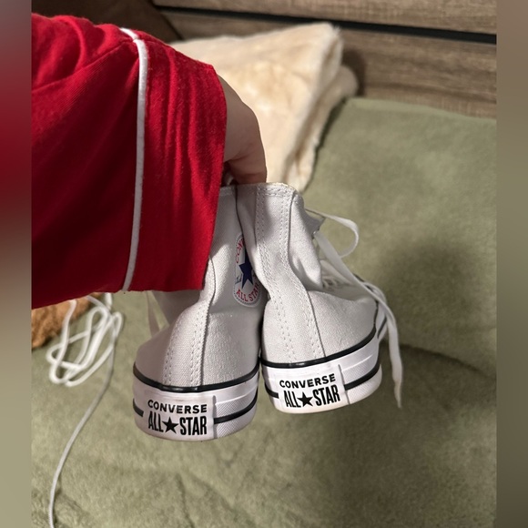 Converse Women's Gray High-Top Sneakers - Picture 3 of 6